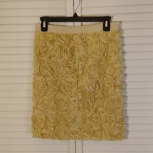 Banana Republic Gold Textured Pencil Skirt